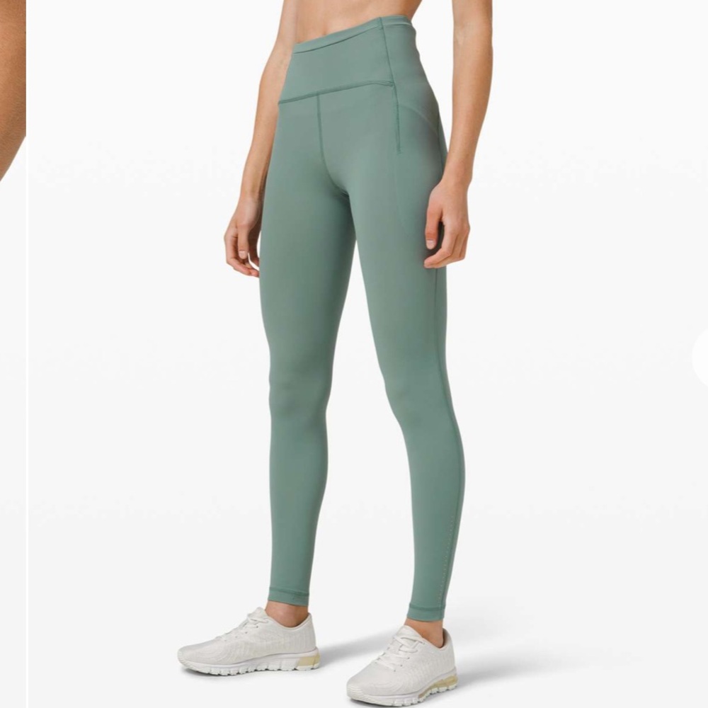 Lululemon Swift Speed High Rise Pocket Leggings Tidewater Teal 28” size 8